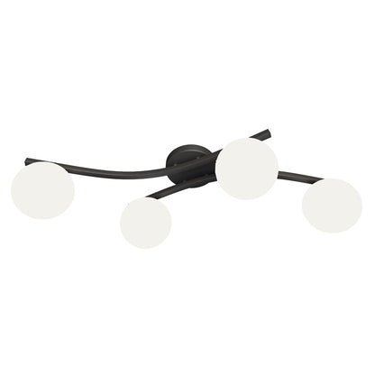 Opus 4 ceiling lamp black/opal