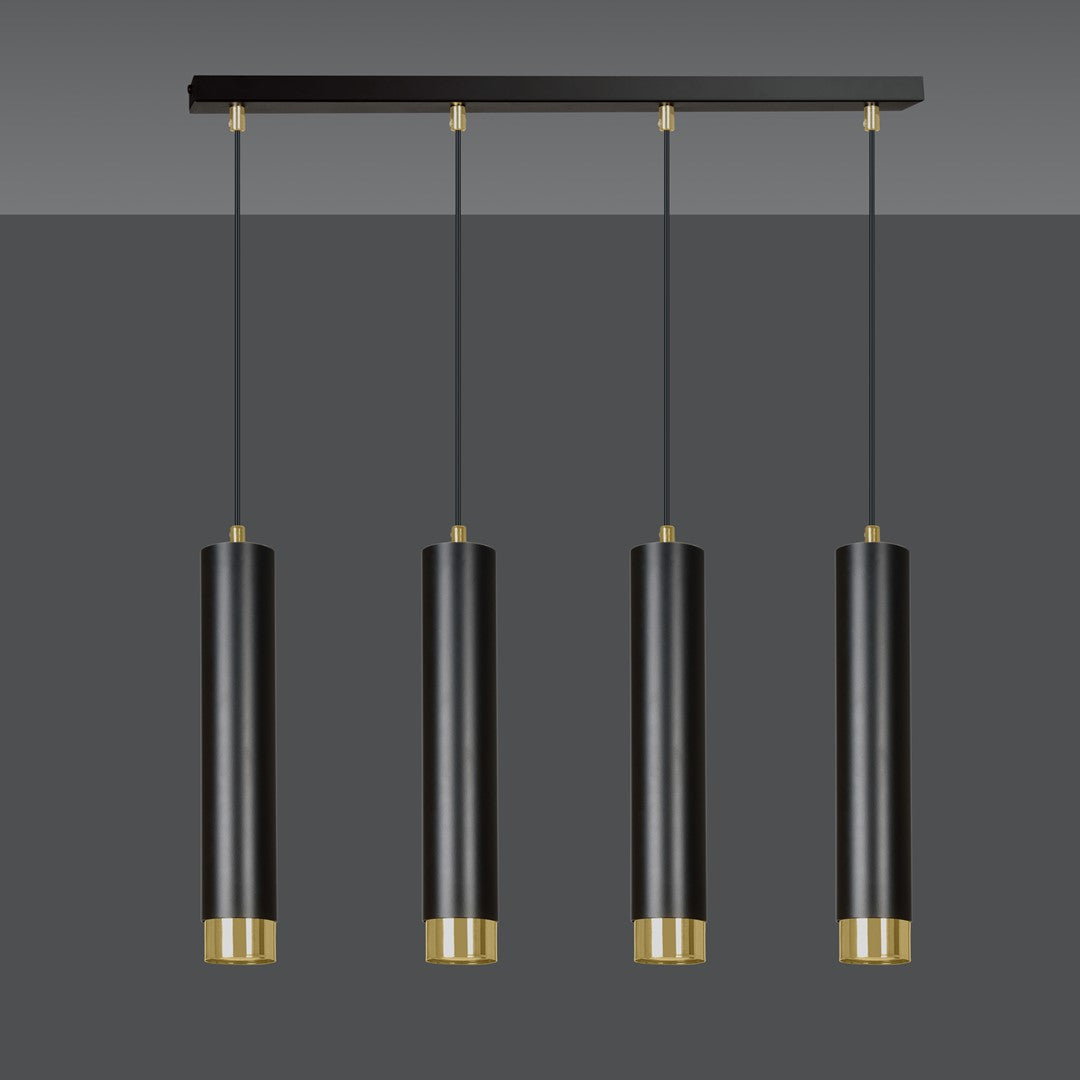 Kibo 4 pendant light black/gold