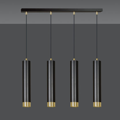 Kibo 4 pendant light black/gold