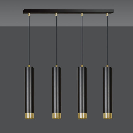 Kibo 4 pendant light black/gold