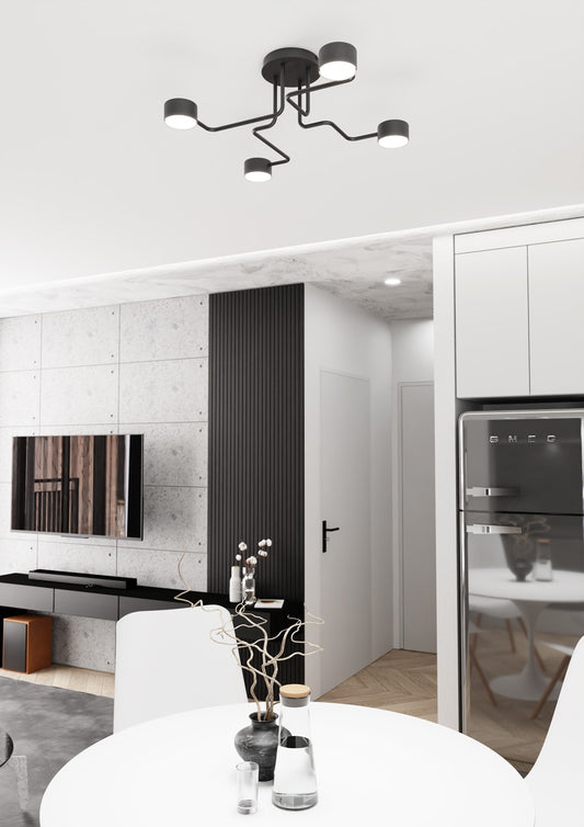 Kurage 4 ceiling lamp black