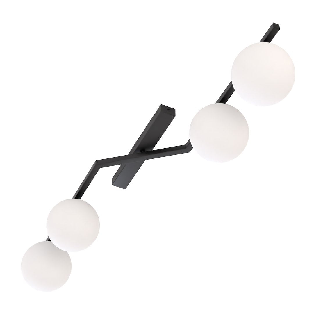 Naton 4 ceiling lamp black/opal