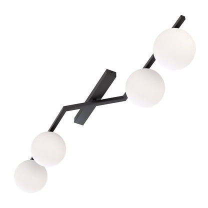 Naton 4 ceiling lamp black/opal