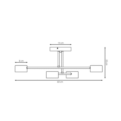 Halo 4 ceiling lamp black