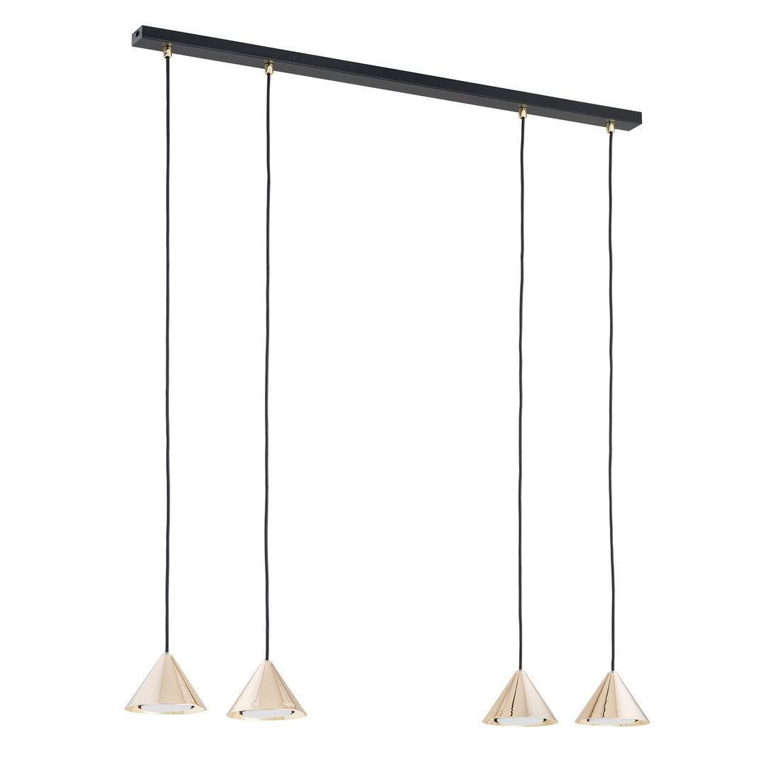 Elit 4 pendant light black/gold