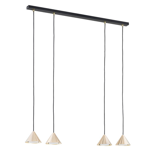 Elit 4 pendant light black/gold