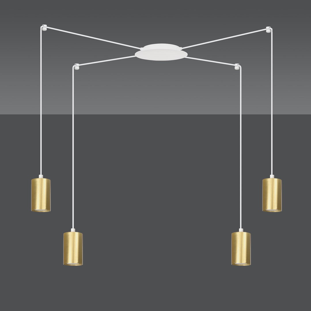 Traker 4 pendant light white/gold