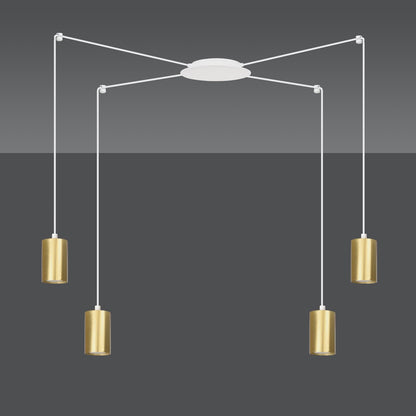 Traker 4 pendant light white/gold