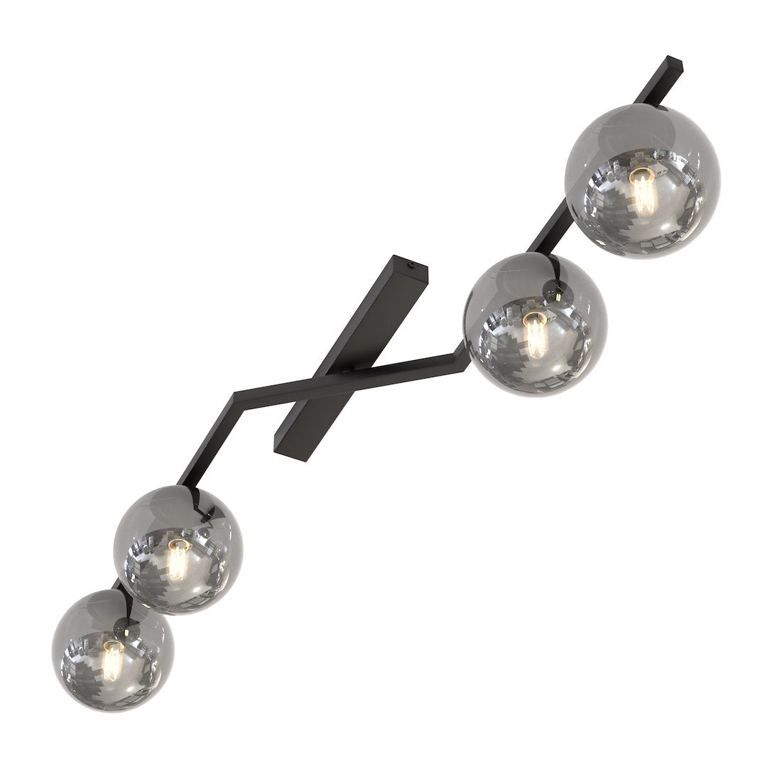 Naton 4 ceiling lamp black/graphite