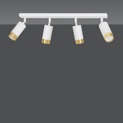 Hiro 4 ceiling spotlight white/gold