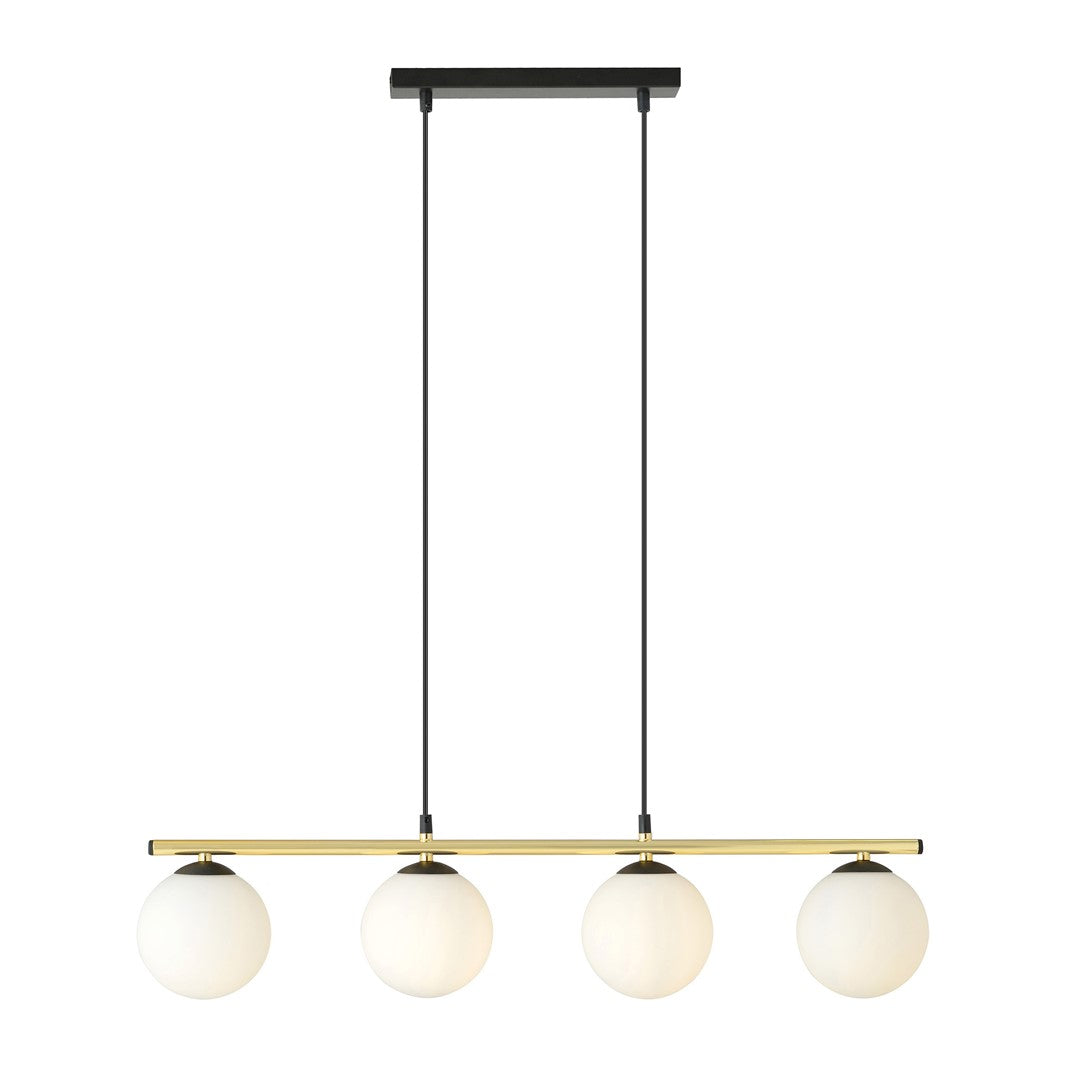 Allora 4 pendant light black/opal