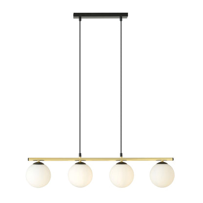 Allora 4 pendant light black/opal