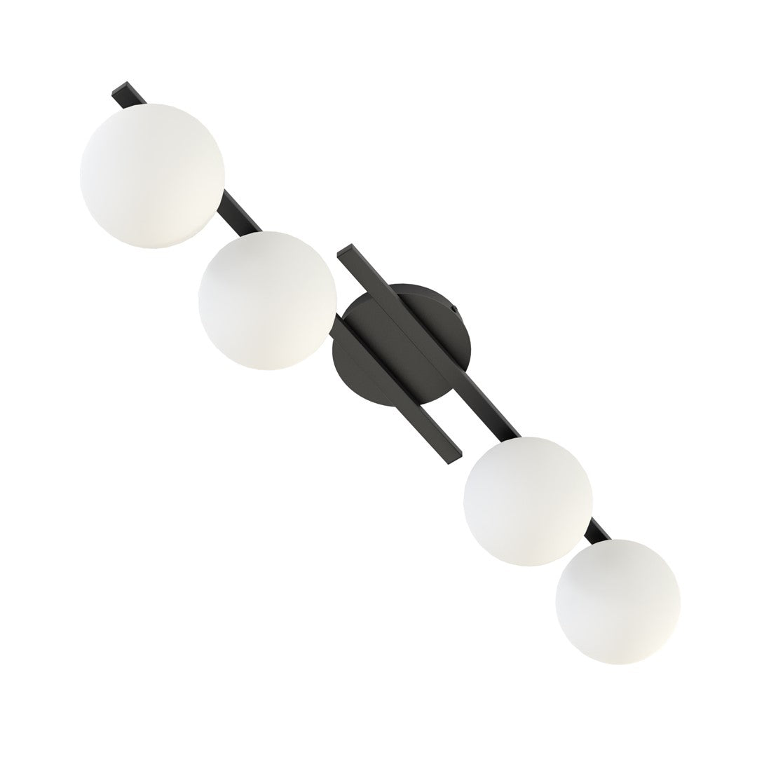 Kairo 4 ceiling lamp black/opal