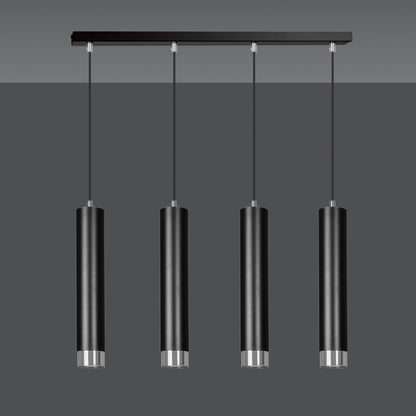 Kibo 4 pendant light black/chrome