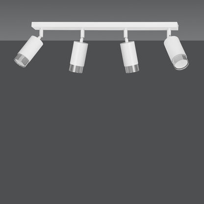 Hiro 4 ceiling spotlight white/chrome