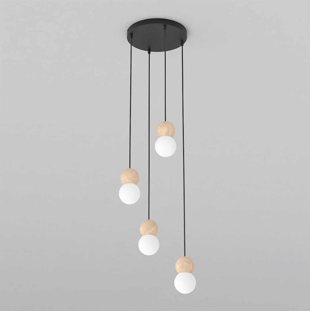Loop 4 pendant light black