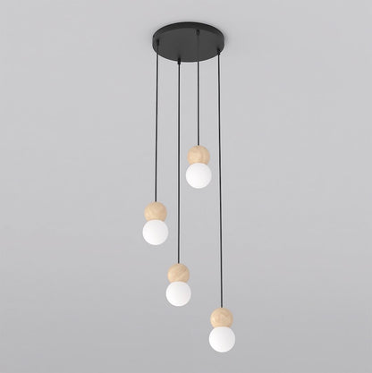 Loop 4 pendant light black