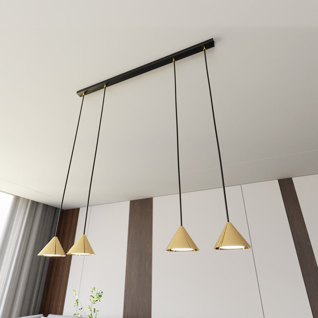 Elit 4 pendant light black/gold