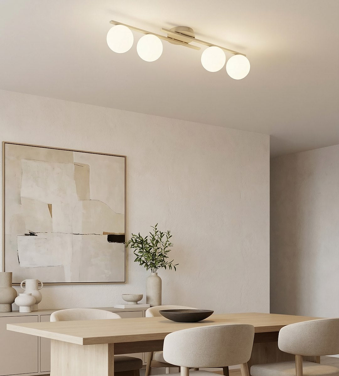 Kairo 4 ceiling lamp mocha/opal