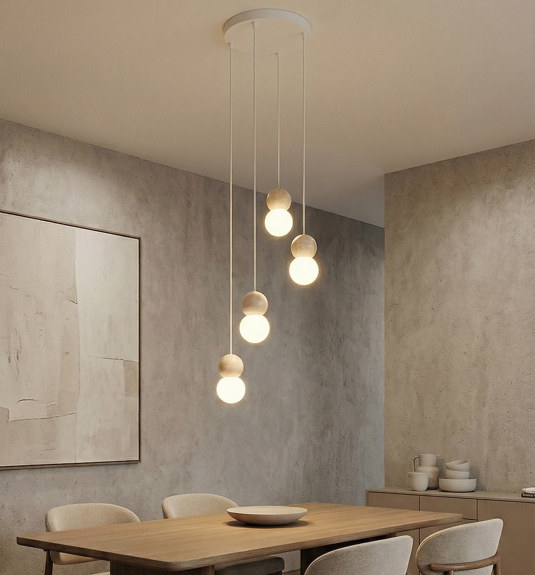 Loop 4 pendant light white
