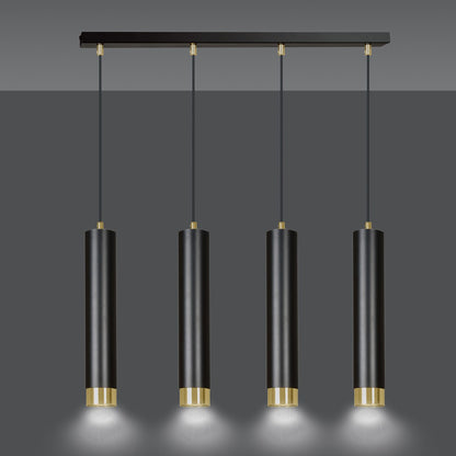Kibo 4 pendant light black/gold