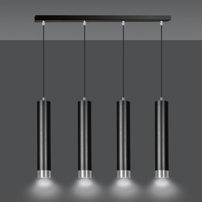 Kibo 4 pendant light black/chrome