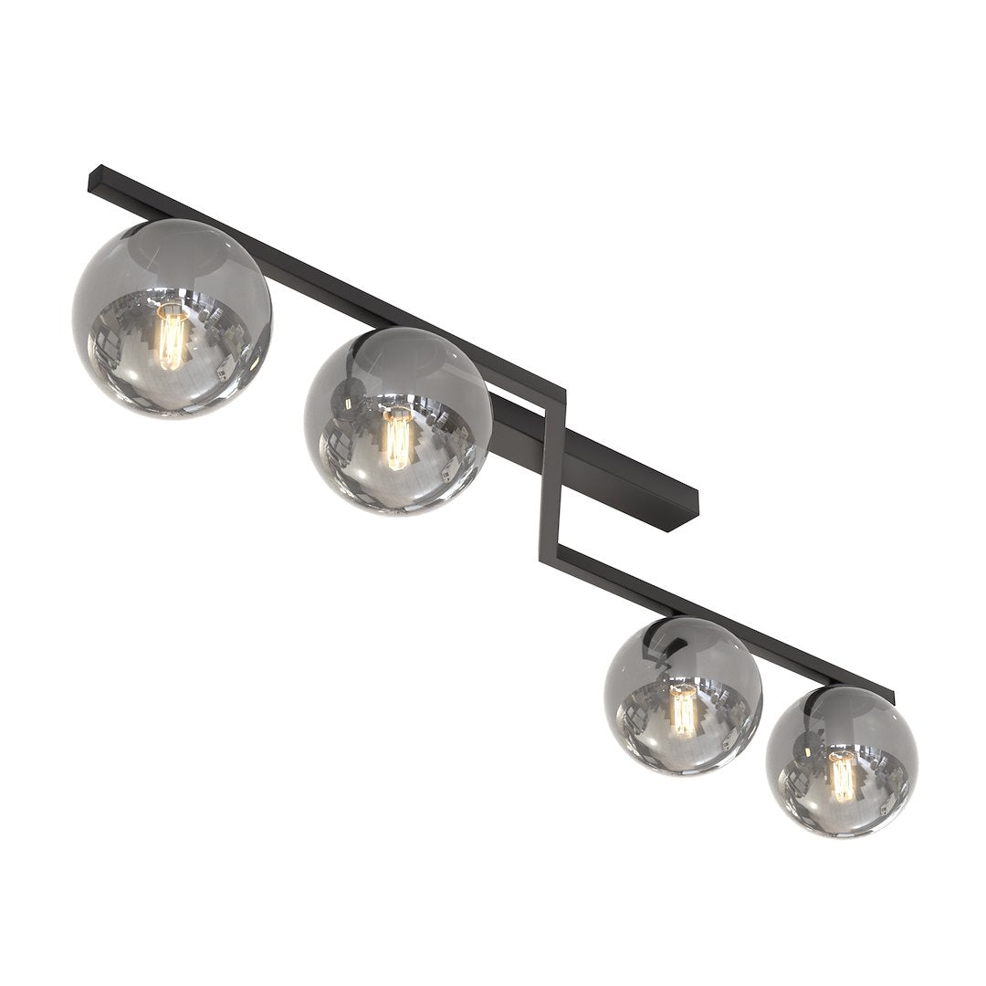 Naton 4 ceiling lamp black/graphite