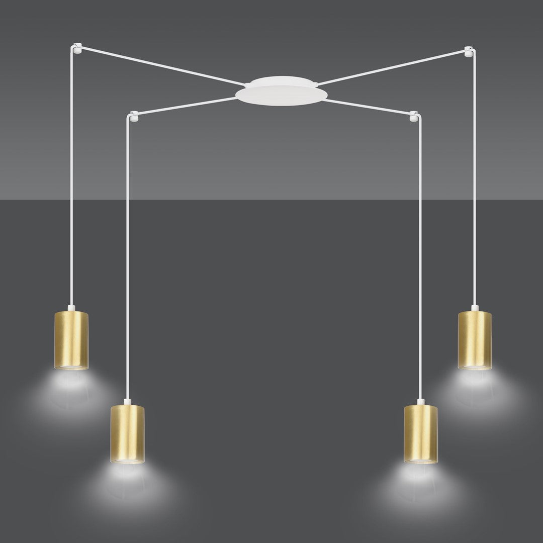Traker 4 pendant light white/gold