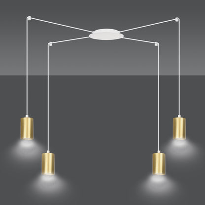 Traker 4 pendant light white/gold