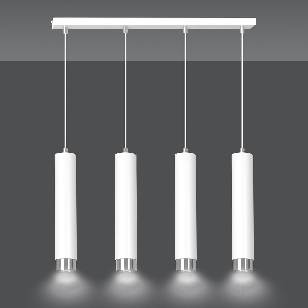 Kibo 4 pendant light white/chrome
