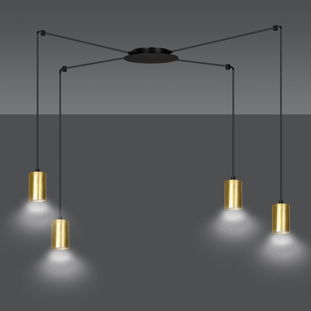 Traker 4 pendant light black/gold