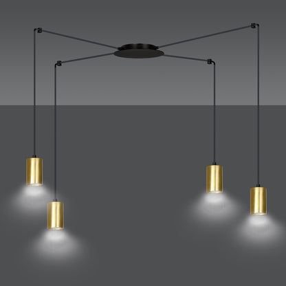 Traker 4 pendant light black/gold