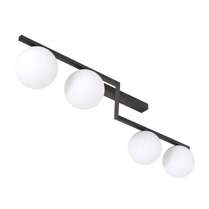 Naton 4 ceiling lamp black/opal