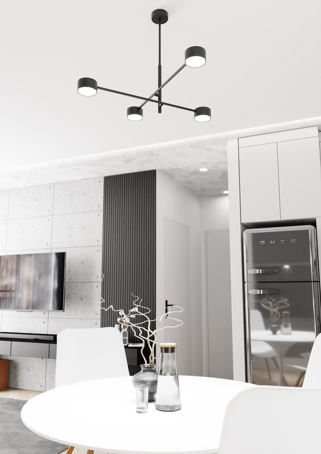 Natsu 4 ceiling lamp black