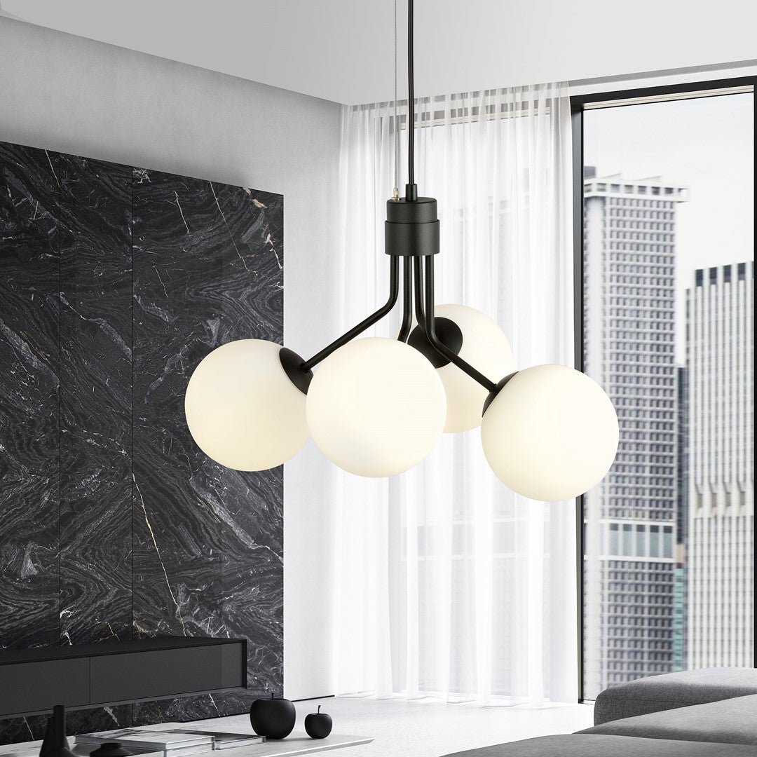 Nova 4 pendant light black/opal