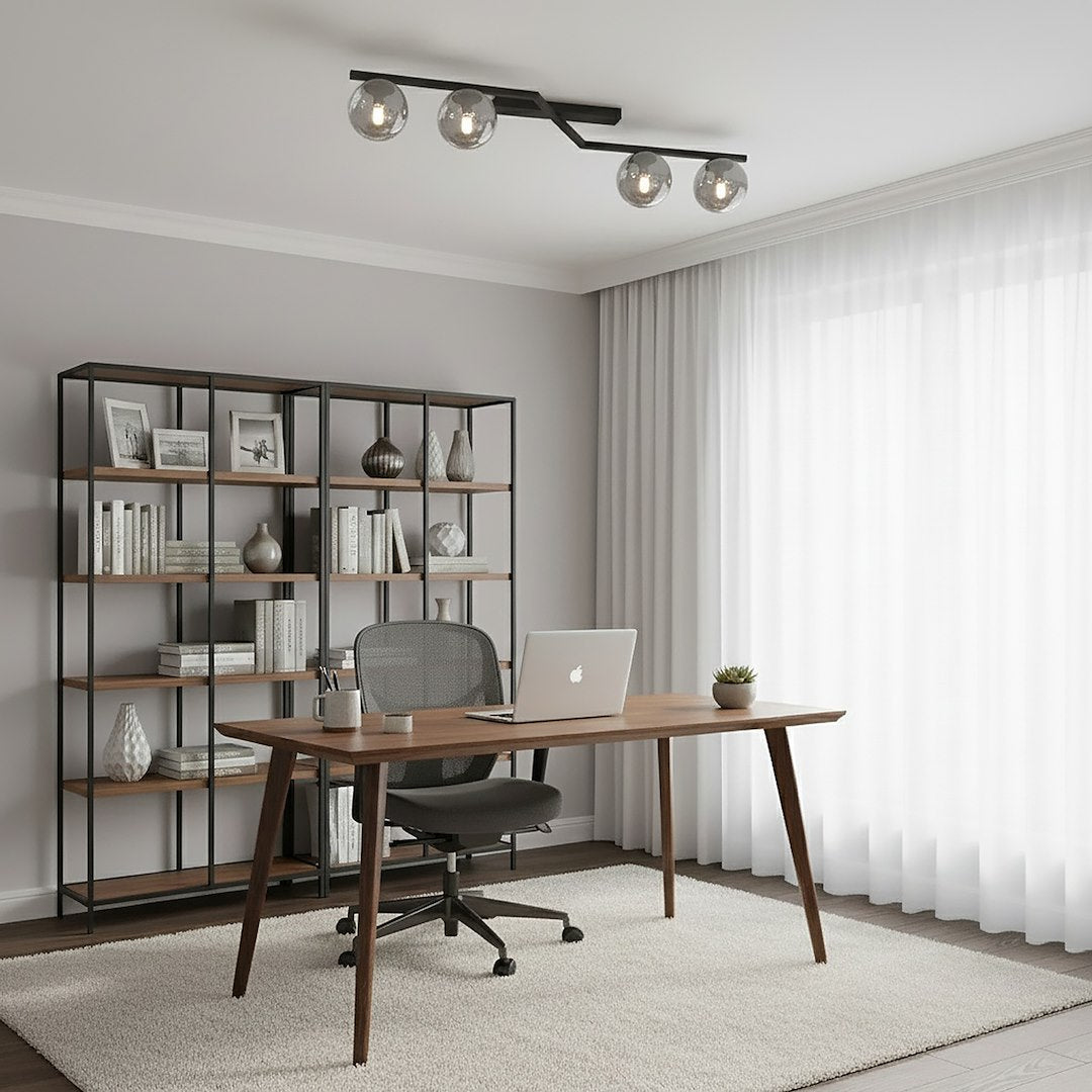 Naton 4 ceiling lamp black/graphite