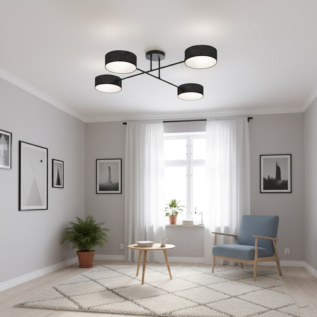 Maga 4 ceiling lamp black
