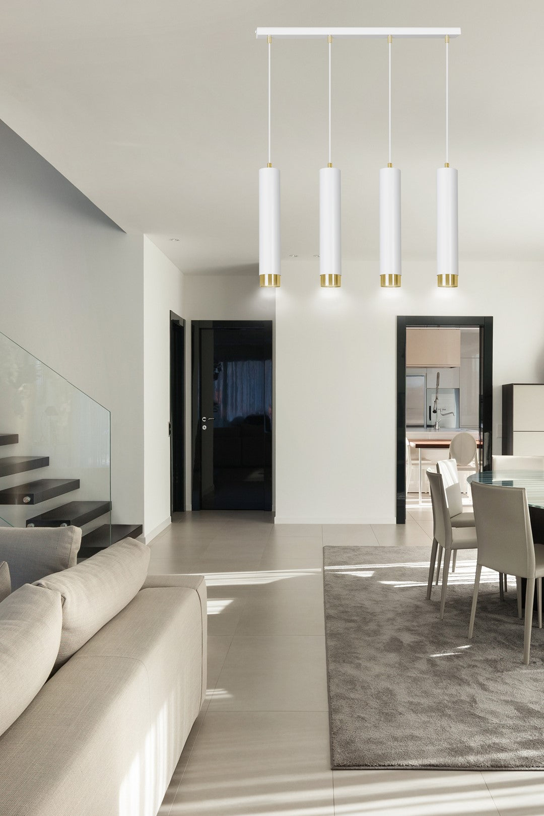 Kibo 4 pendant light white/gold