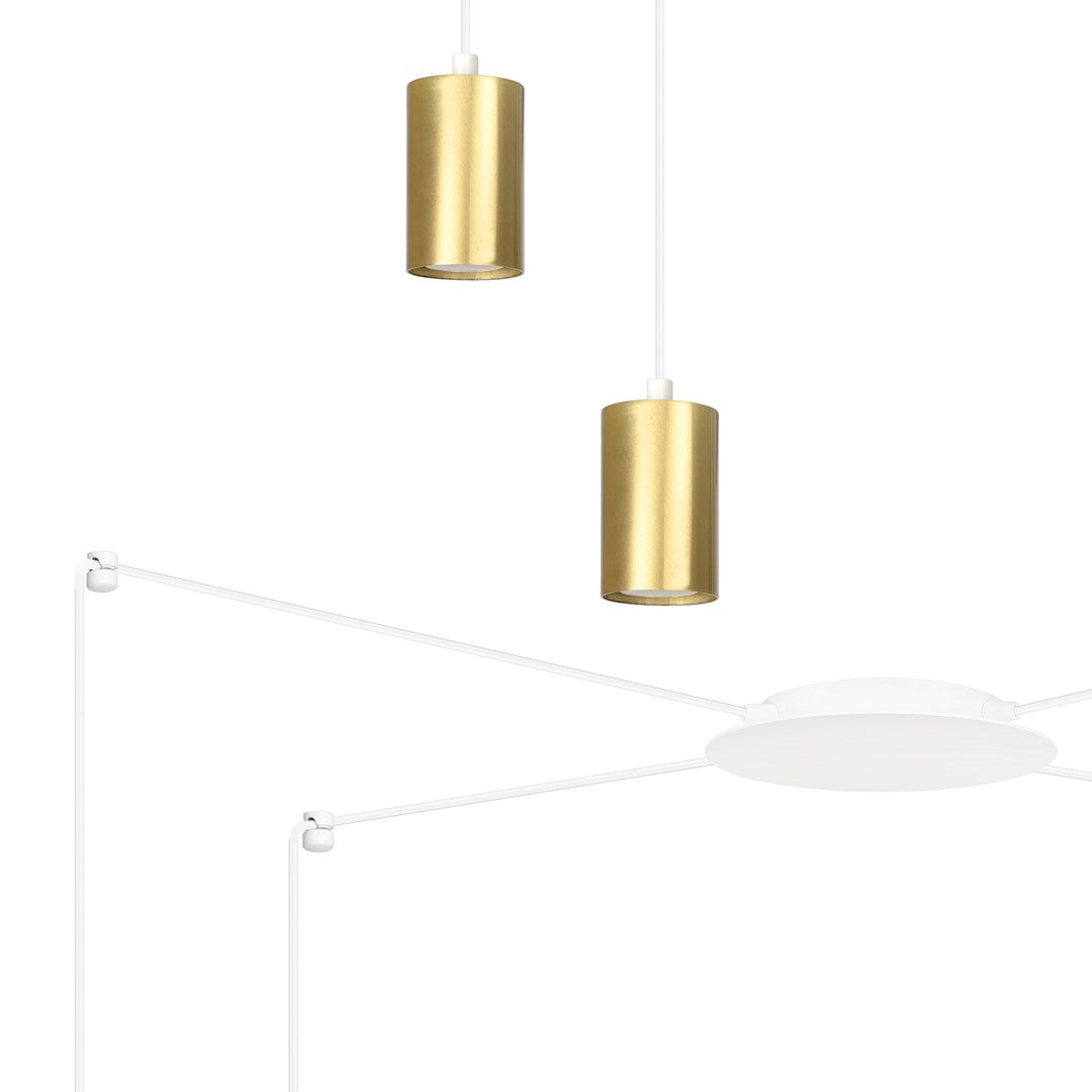 Traker 4 pendant light white/gold