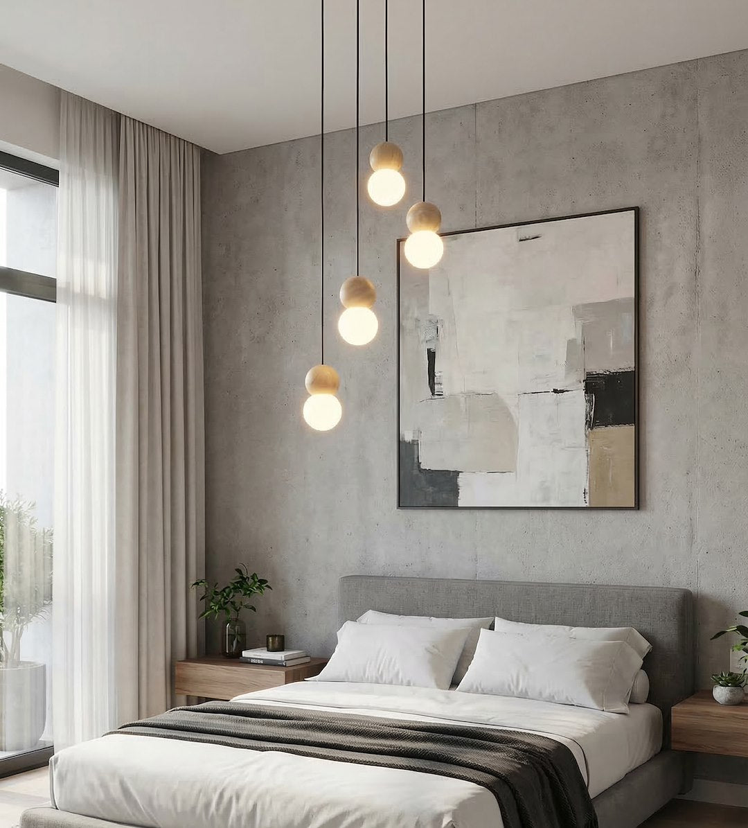Loop 4 pendant light black