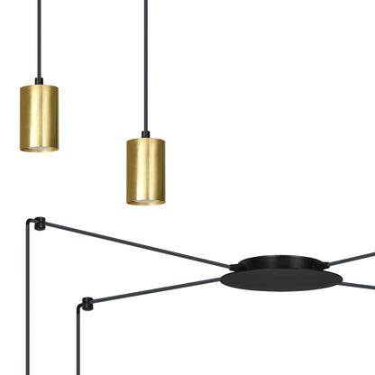 Traker 4 pendant light black/gold