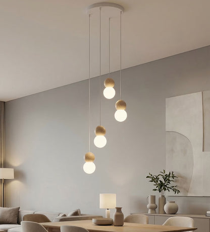Loop 4 pendant light white