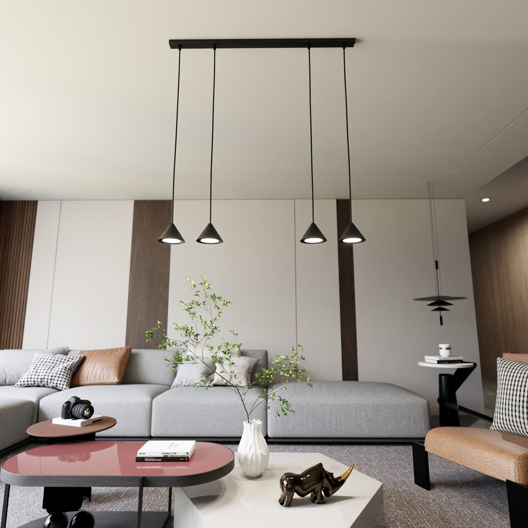 Elit 4 pendant light black