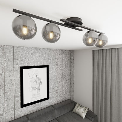 Kairo 4 ceiling lamp black/graphite
