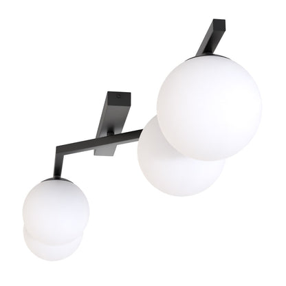 Naton 4 ceiling lamp black/opal