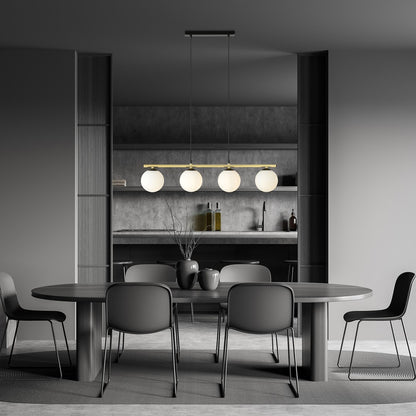 Allora 4 pendant light black/opal