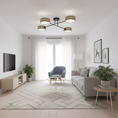 Maga 4 ceiling lamp rattan