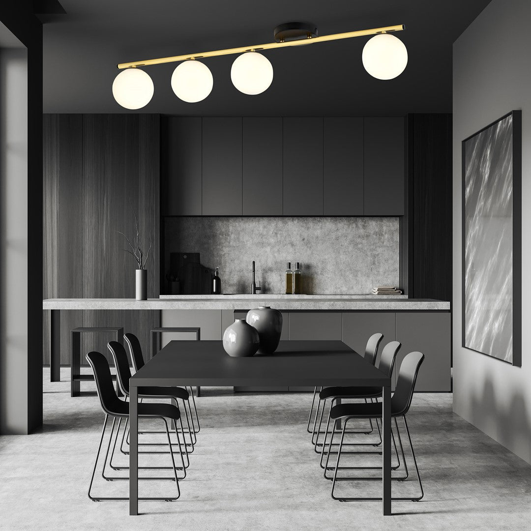 Monza 4 ceiling lamp black/opal