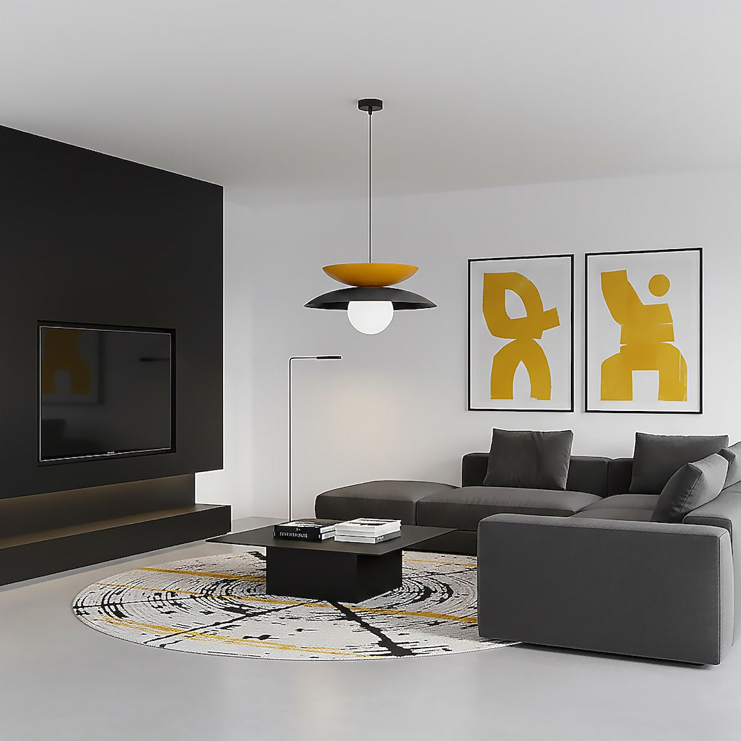 Nagoya 1 pendant light black/orange