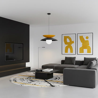 Nagoya 1 pendant light black/orange